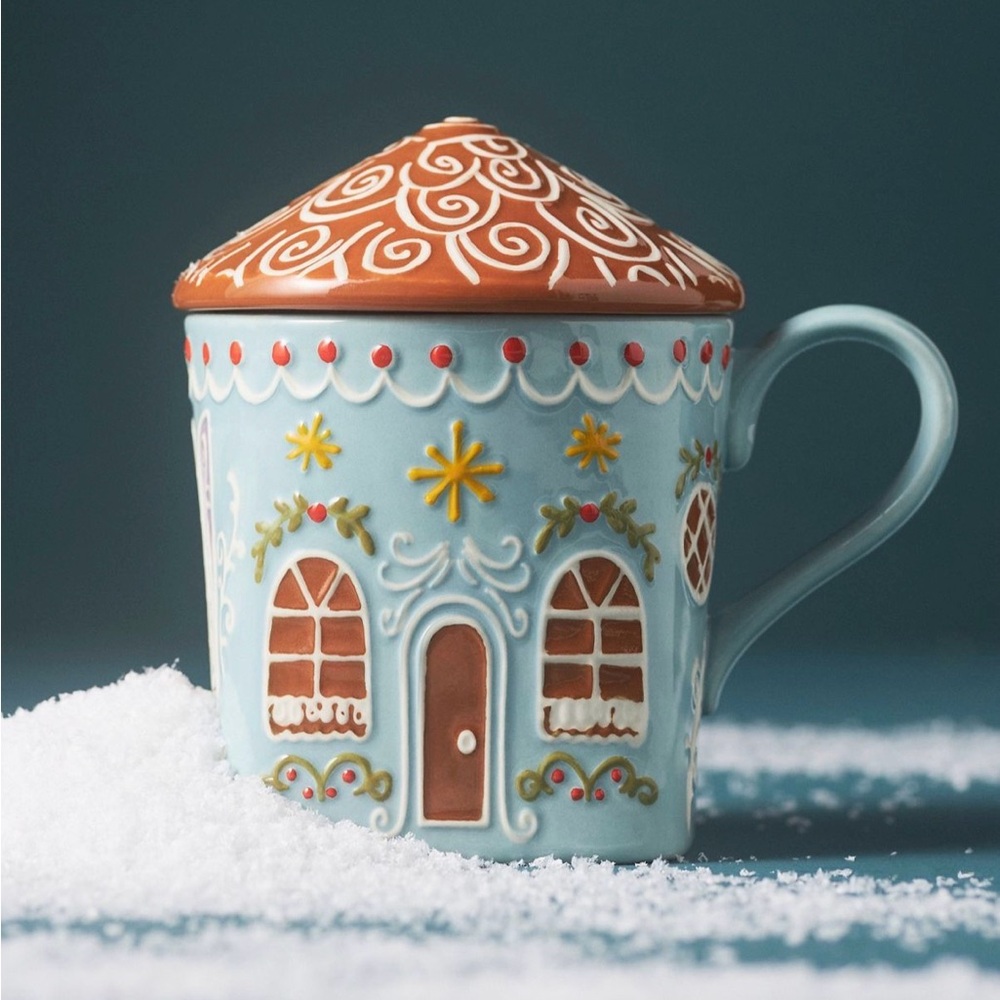 Anthropologie ginger stoneware mug, NEW!